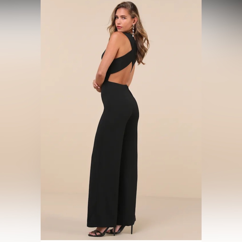 Lulus Thinking Out Loud Backless jumpsuit - Picture 2 of 16
